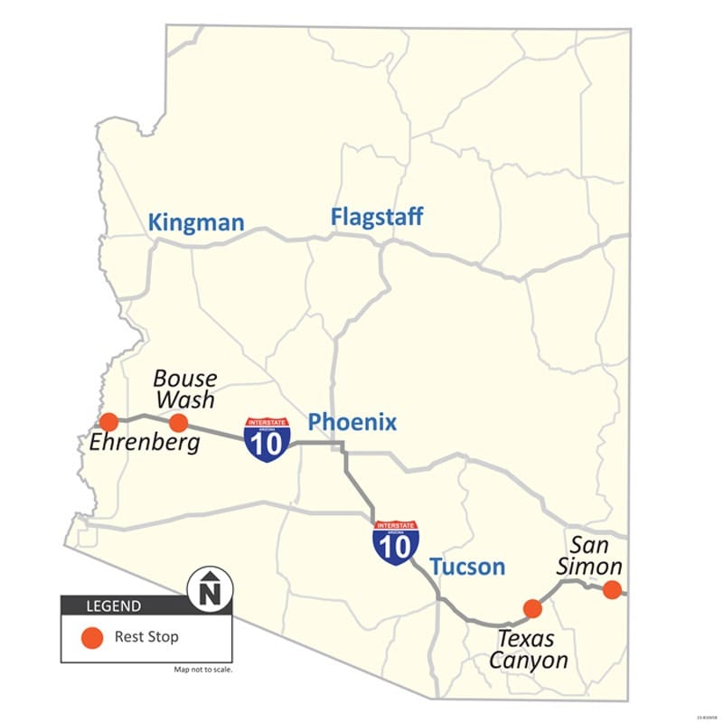 Arizona TPAS map | I-10 Exit Guide